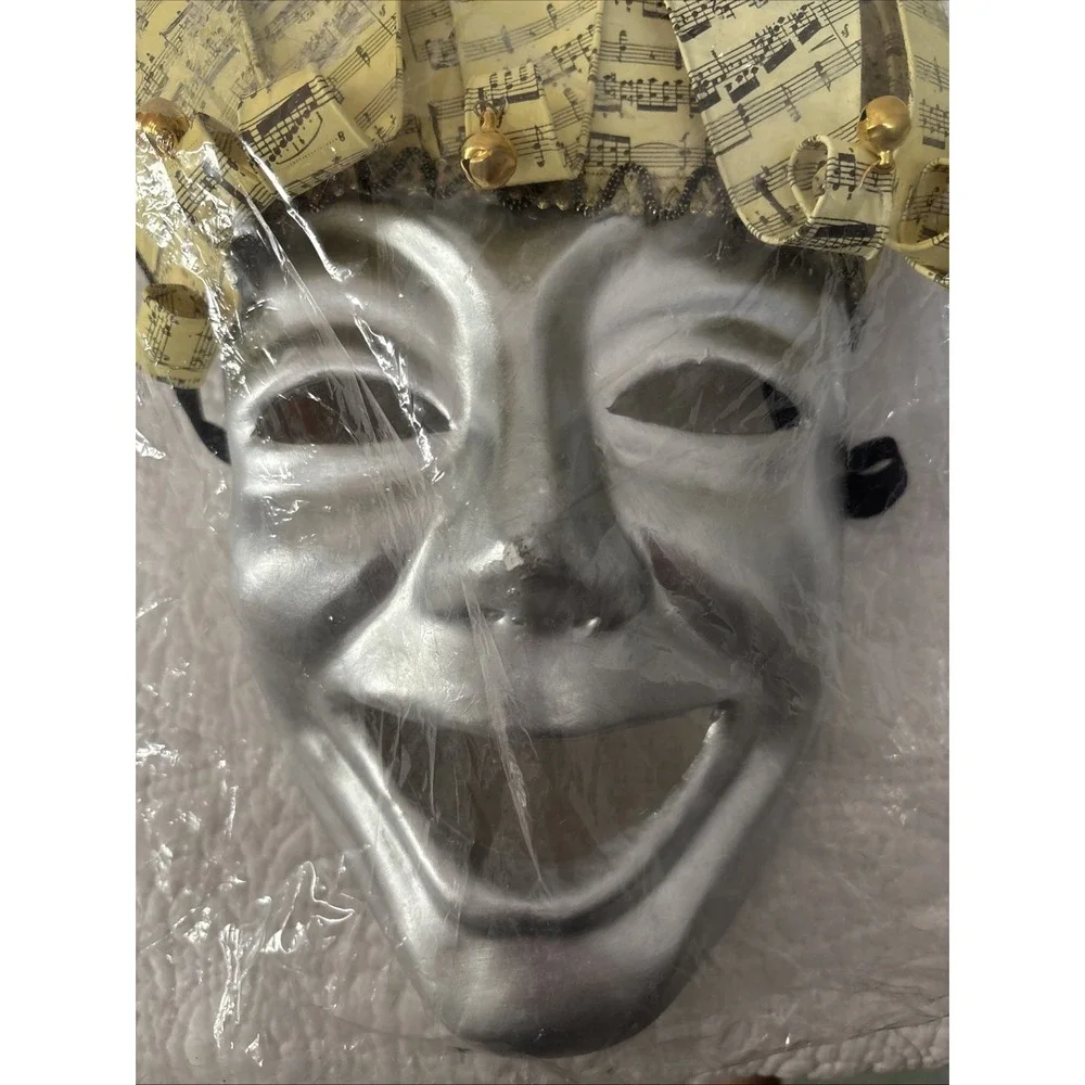 Theater/Costume, Silver Paper Mâché‎ Mask, New!